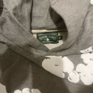 Grey denim tears hoodie
